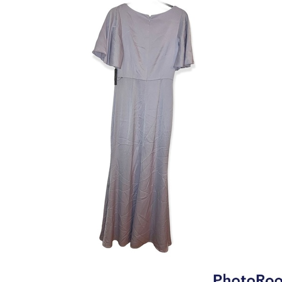 VINCE CAMUTO Asymmetrical Flutter Sleeve Gown, 4 - Picture 9 of 10